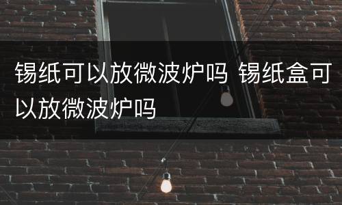 锡纸可以放微波炉吗 锡纸盒可以放微波炉吗