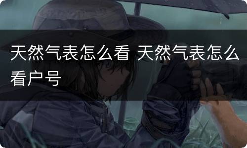 天然气表怎么看 天然气表怎么看户号