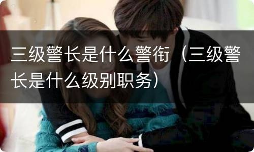 三级警长是什么警衔（三级警长是什么级别职务）