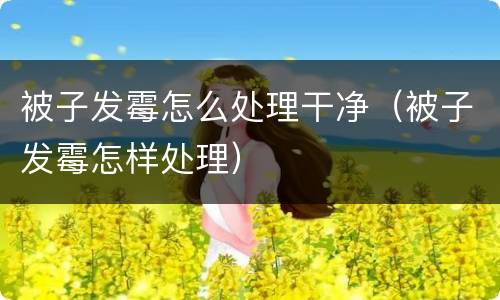 被子发霉怎么处理干净（被子发霉怎样处理）