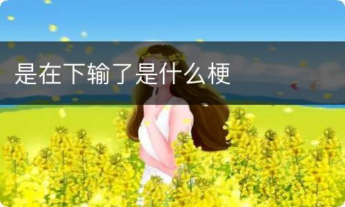 是在下输了是什么梗