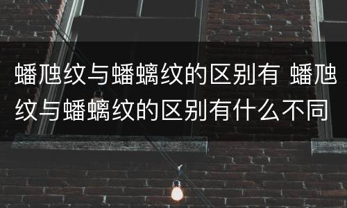蟠虺纹与蟠螭纹的区别有 蟠虺纹与蟠螭纹的区别有什么不同