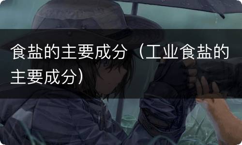 食盐的主要成分（工业食盐的主要成分）