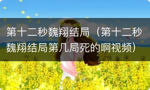 第十二秒魏翔结局（第十二秒魏翔结局第几局死的啊视频）