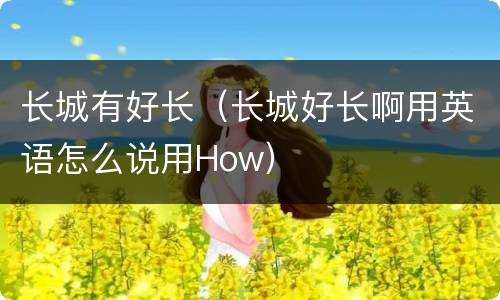 长城有好长（长城好长啊用英语怎么说用How）
