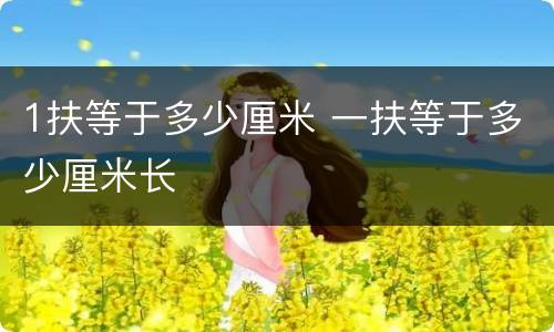 1扶等于多少厘米 一扶等于多少厘米长