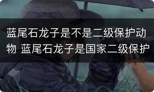 蓝尾石龙子是不是二级保护动物 蓝尾石龙子是国家二级保护动物吗