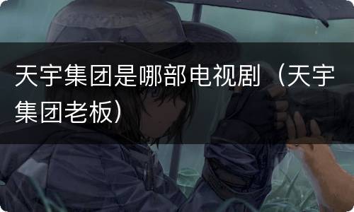 天宇集团是哪部电视剧（天宇集团老板）