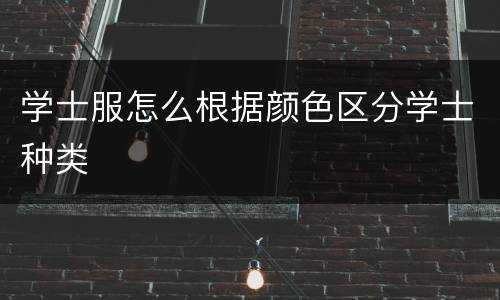 学士服怎么根据颜色区分学士种类