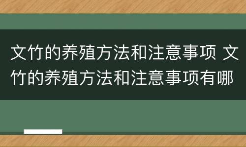文竹的养殖方法和注意事项 文竹的养殖方法和注意事项有哪些