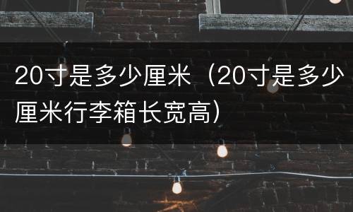 20寸是多少厘米（20寸是多少厘米行李箱长宽高）