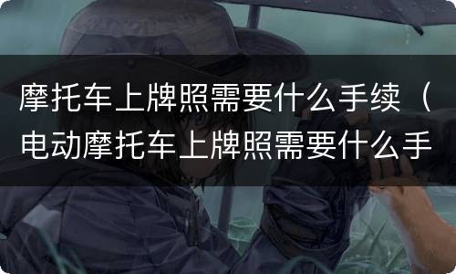 摩托车上牌照需要什么手续（电动摩托车上牌照需要什么手续）