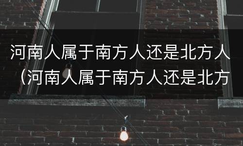 河南人属于南方人还是北方人（河南人属于南方人还是北方人呀）