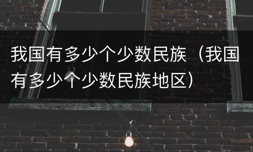 我国有多少个少数民族（我国有多少个少数民族地区）