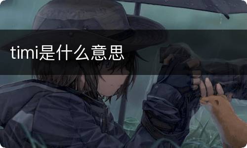 timi是什么意思