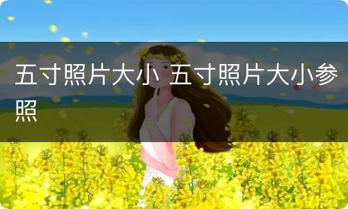 五寸照片大小 五寸照片大小参照