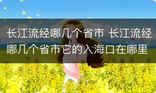 长江流经哪几个省市 长江流经哪几个省市它的入海口在哪里