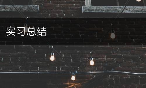 实习总结
