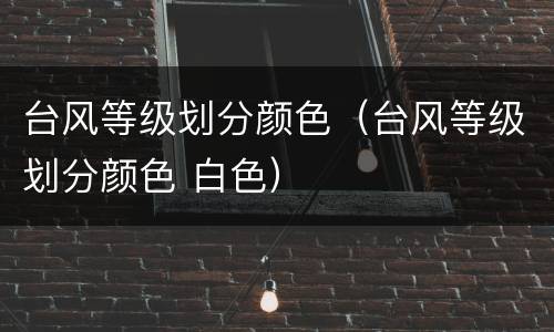 台风等级划分颜色（台风等级划分颜色 白色）