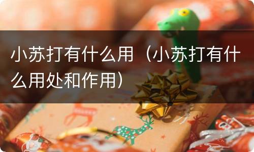 小苏打有什么用（小苏打有什么用处和作用）