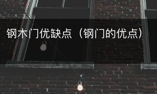 钢木门优缺点（钢门的优点）