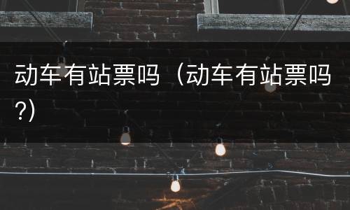 动车有站票吗（动车有站票吗?）