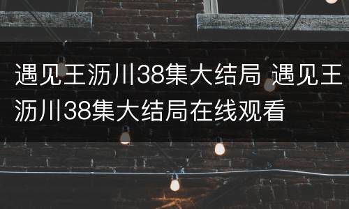 遇见王沥川38集大结局 遇见王沥川38集大结局在线观看