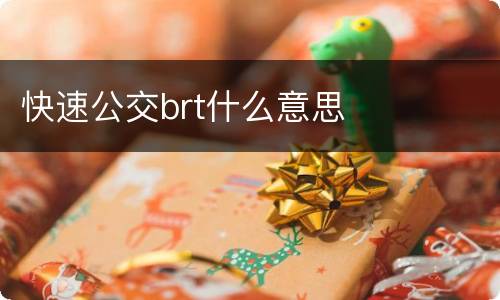 快速公交brt什么意思