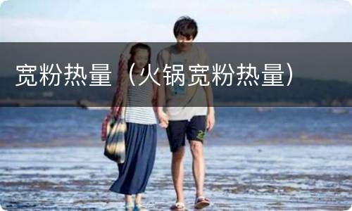 宽粉热量（火锅宽粉热量）