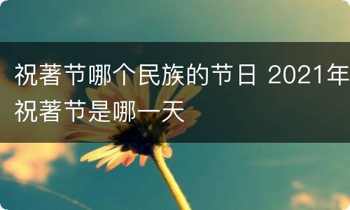 祝著节哪个民族的节日 2021年祝著节是哪一天