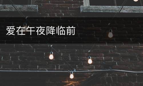 爱在午夜降临前