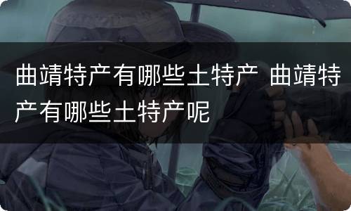 曲靖特产有哪些土特产 曲靖特产有哪些土特产呢