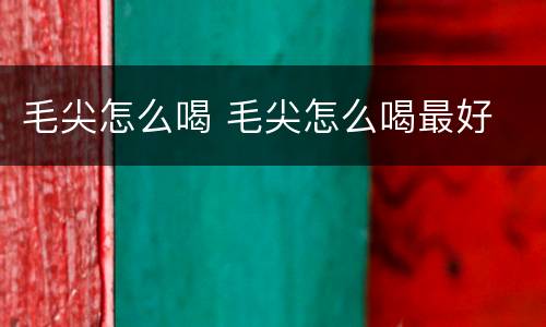 毛尖怎么喝 毛尖怎么喝最好