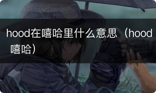 hood在嘻哈里什么意思（hood 嘻哈）