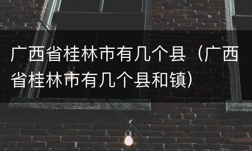 广西省桂林市有几个县（广西省桂林市有几个县和镇）