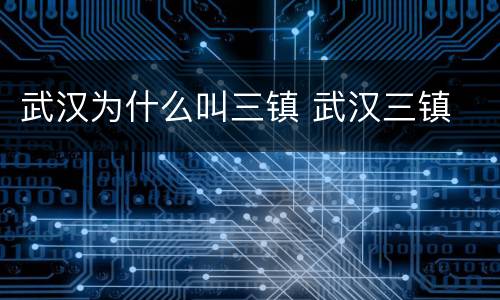 武汉为什么叫三镇 武汉三镇