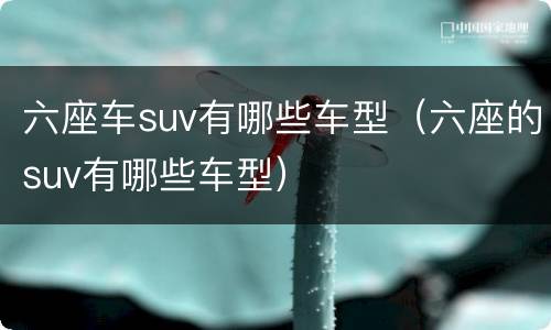 六座车suv有哪些车型（六座的suv有哪些车型）