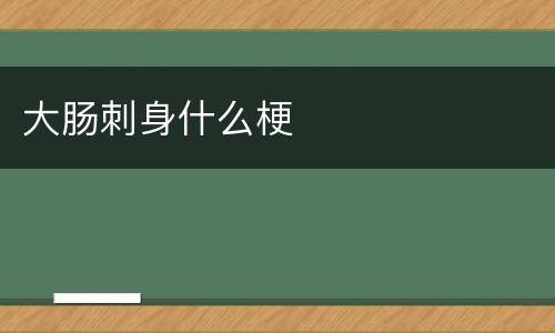 大肠刺身什么梗