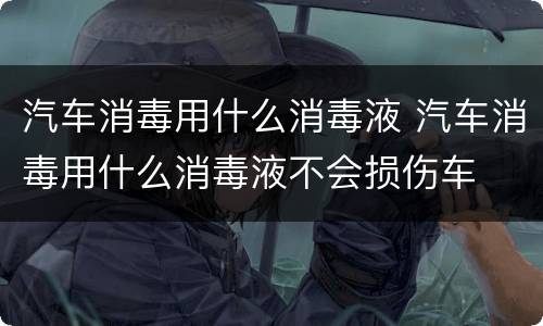 汽车消毒用什么消毒液 汽车消毒用什么消毒液不会损伤车
