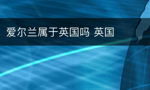 爱尔兰属于英国吗 英国