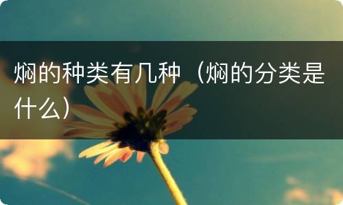 焖的种类有几种（焖的分类是什么）