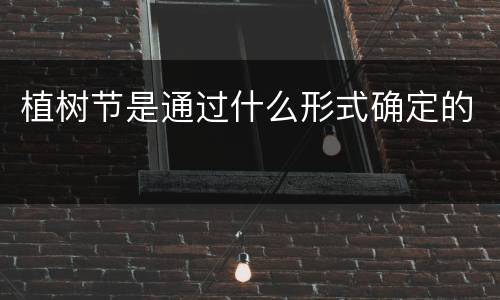 植树节是通过什么形式确定的