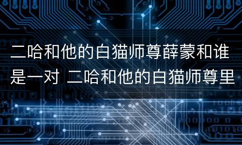二哈和他的白猫师尊薛蒙和谁是一对 二哈和他的白猫师尊里薛蒙有cp吗