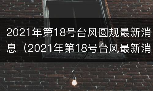2021年第18号台风圆规最新消息（2021年第18号台风最新消息路径）
