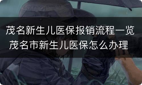 茂名新生儿医保报销流程一览 茂名市新生儿医保怎么办理
