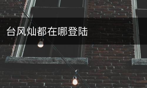 台风灿都在哪登陆