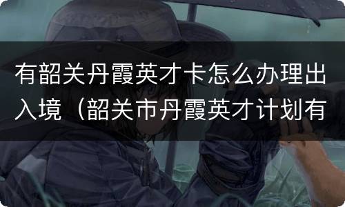 有韶关丹霞英才卡怎么办理出入境（韶关市丹霞英才计划有多坑）