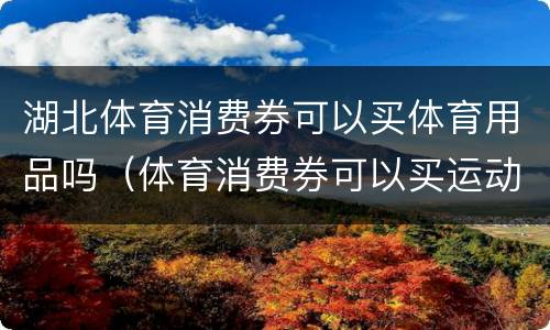 湖北体育消费券可以买体育用品吗（体育消费券可以买运动鞋吧）