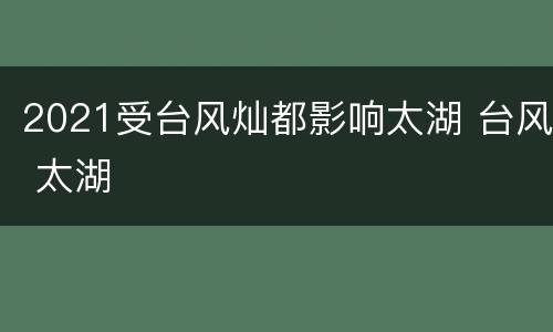 2021受台风灿都影响太湖 台风 太湖