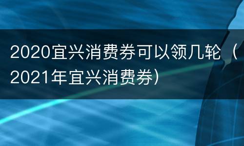 2020宜兴消费券可以领几轮（2021年宜兴消费券）